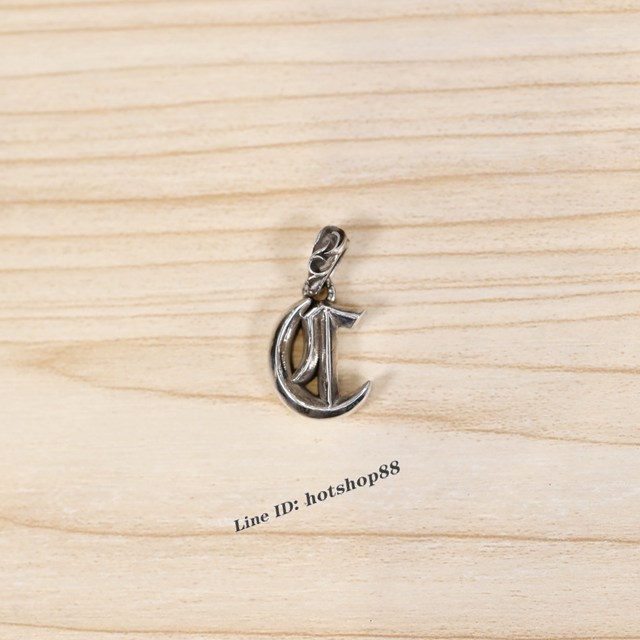 Chrome Hearts專櫃皮具包包純銀字母項鏈 克羅心925純銀字母D吊墜 gj1063